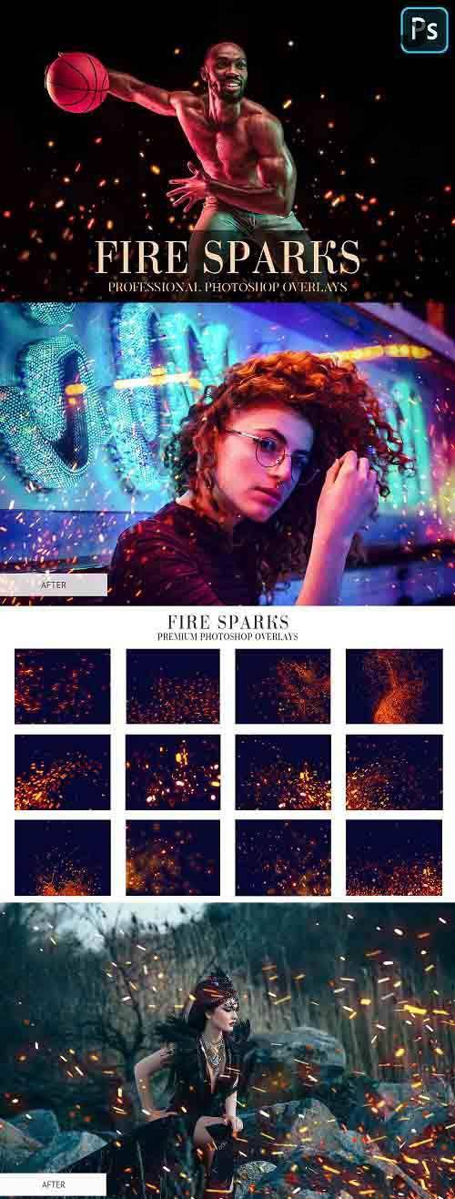 Fire Sparks Overlays Photoshop 4936513