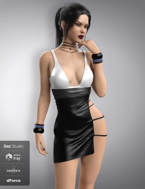 dForce Sassy Girl Outfit for Genesis 8 Female(s)