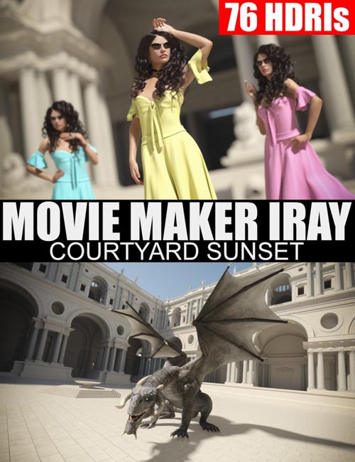 76 HDRIs - Movie Maker Iray - Courtyard Sunset