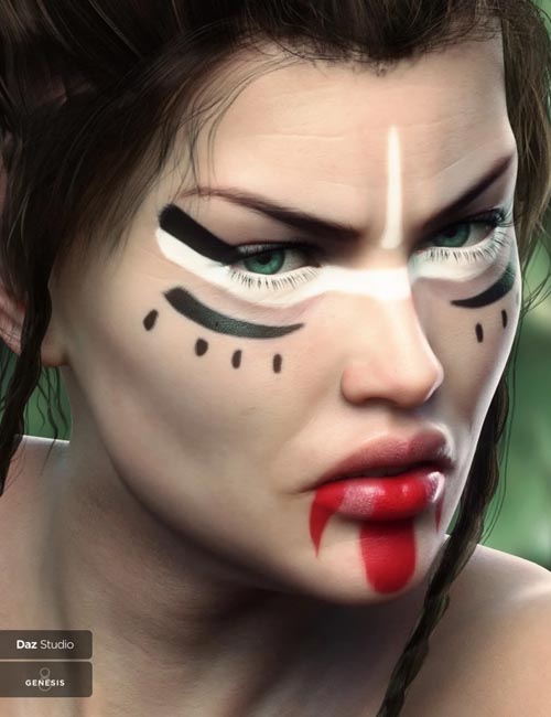 Warrior Make-up for Genesis 8 Female