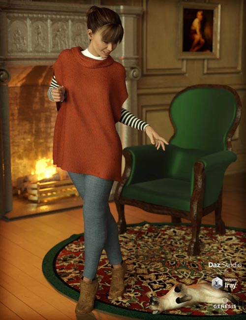 dForce Winter Kisses Outfit for Genesis 8 Female(s)