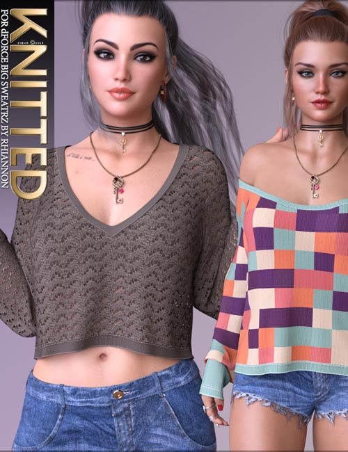 Knitted for dForce Big SweatrZ G3F G8F » Daz3D and Poses stuffs ...