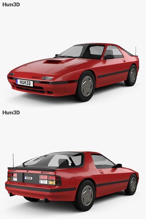 Mazda RX-7 coupe 1985 3D model