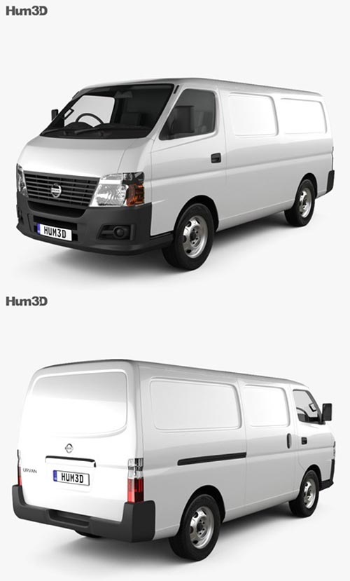 Nissan Urvan Panel Van Low Roof 2011 3D model