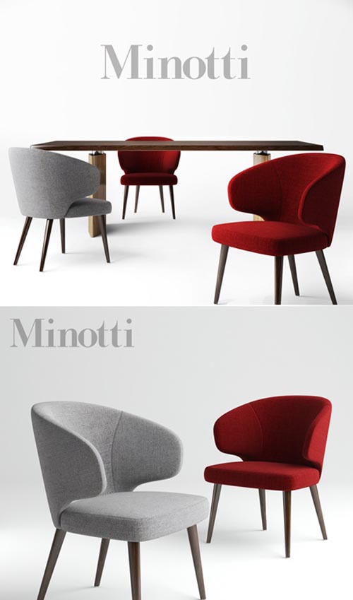 Minotti chair ASTON table MORGAN