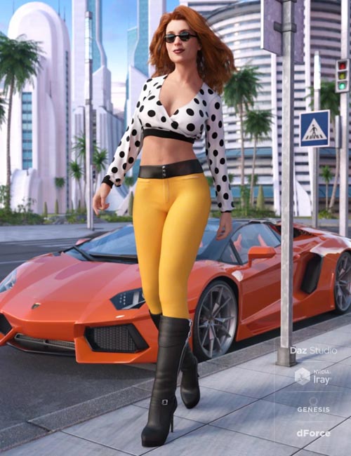 dForce City Sleek Outfit for Genesis 8 Female(s)