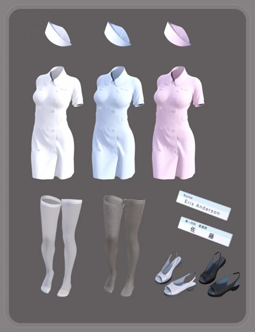 dForce Nurse Uniform for Genesis 8 Female(s)