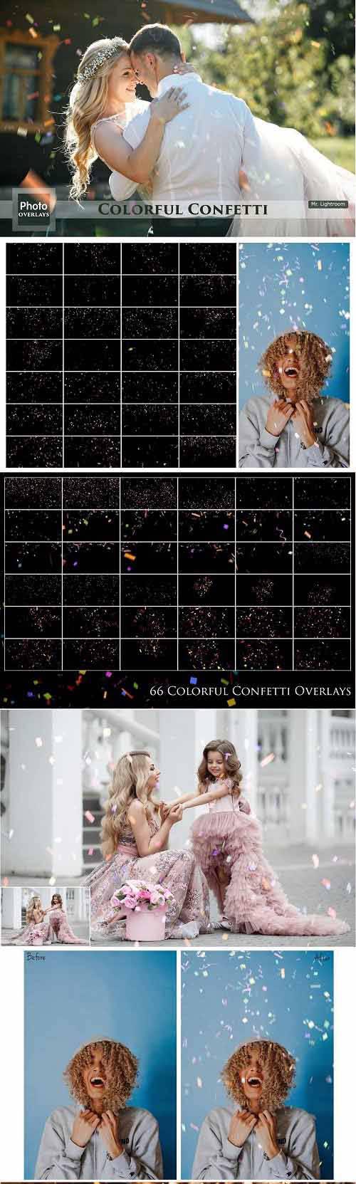 64 Colorful Confetti Overlays 5031612