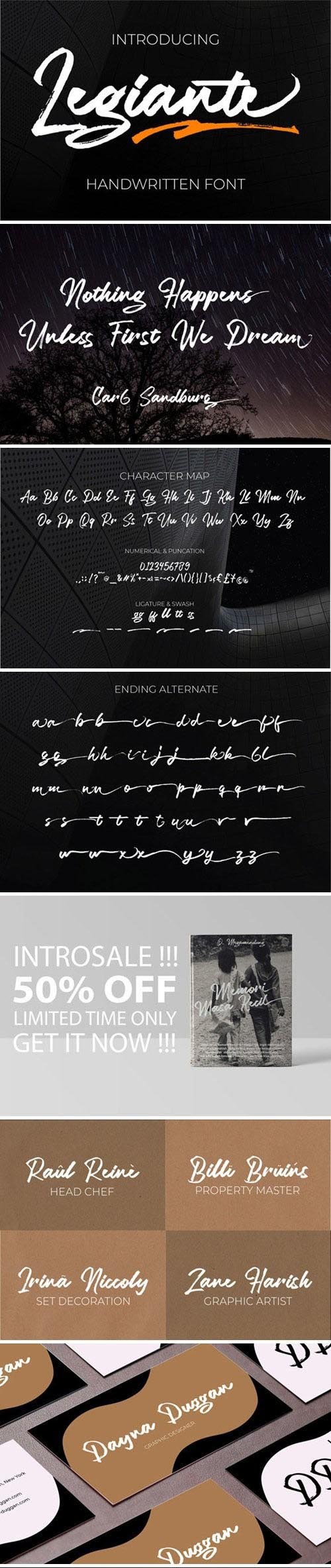 Legiante - Handwritten Font