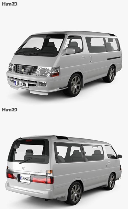 Toyota Hiace Passenger Van (JP) 1999 3D model