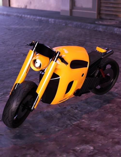 Retro-Futuristic Motorcycle