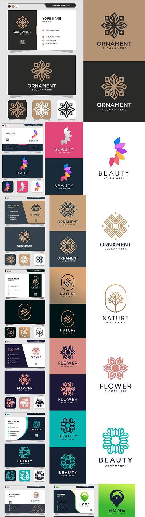 Minimalist elegant logo and business card design 6