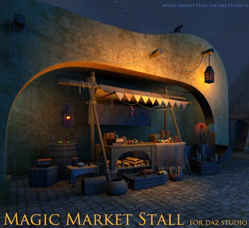 Magic Market Stall for Daz studio
