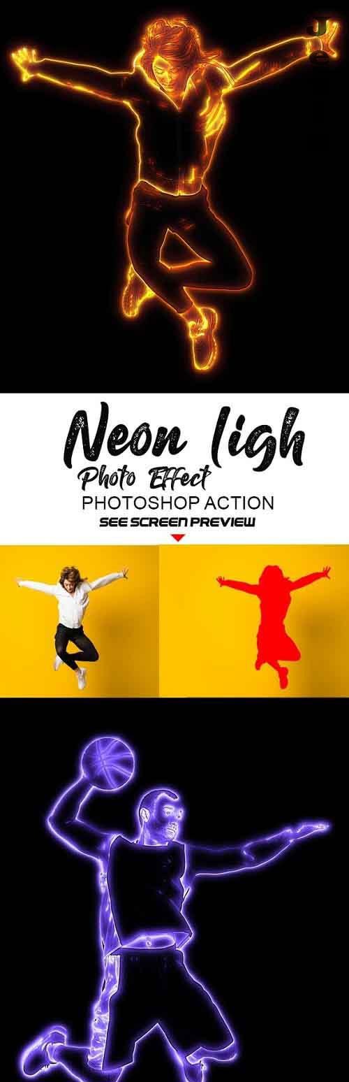 Neon light Photo Effect 26760628