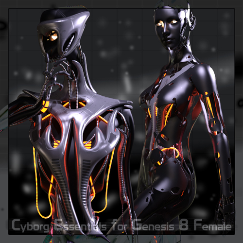 CyBody - Cyborg Internal Structure and Materials for Genesis 8 Female