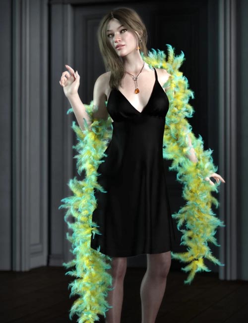 dForce Fur and Feather Boas for Genesis 8 Female(s) » Best Daz3D Poses ...