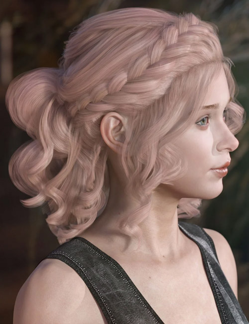 Mercedes Hair for Genesis 3 and 8 Female(s)