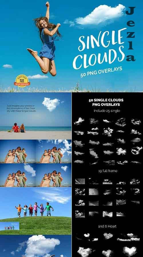 50 Single Clouds Photo Overlays 27028119