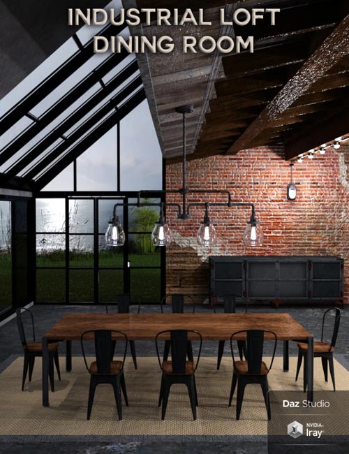 Industrial Loft Dining Room