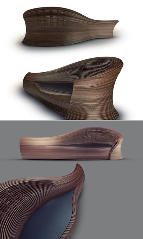 Walnut Bench & Steam 22 by Bae Se Hwa