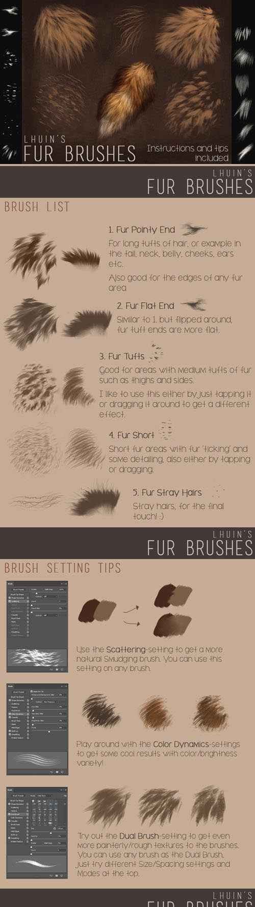 Fur Brushes for Photoshop + Update