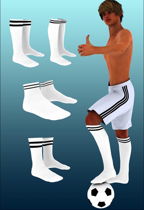 Sport and Casual Socks Pack for Genesis 2 Male