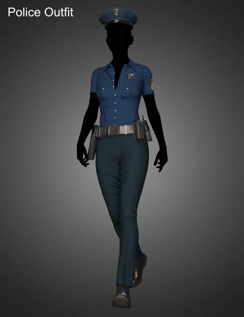 FG Police Woman Outfit for Genesis 8 Female(s)