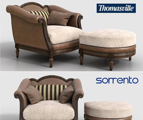 Thomasville chair and ottoman Sorrento