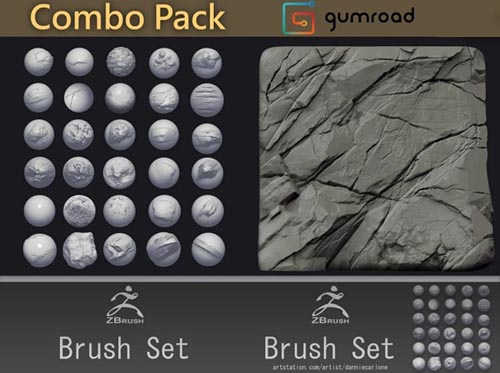 Gumroad вЂ“ Custom Zbrush Brush Combo Pack