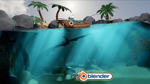 Skillshare - Blender 2.9 Design & Render a Stylized Water Scene