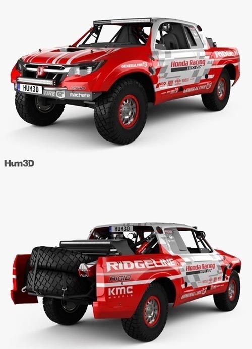 Honda Ridgeline Baja Race Truck 2016 3D model