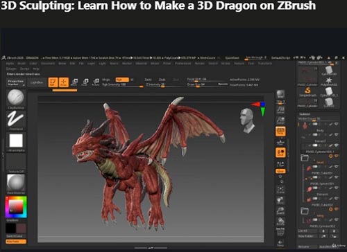 Udemy вЂ“ 3D Sculpting Learn How to Make a 3D Dragon on ZBrush