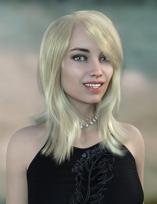 Mallory Hair for Genesis 8 and 8.1 Females