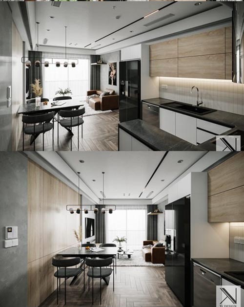 Interior Kitchen вЂ“ Livingroom Scene By Brian Vu