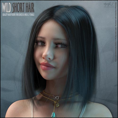 Wild Short Hair for Genesis 8 and 8.1