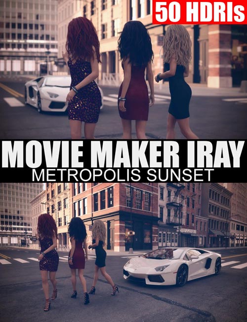 50 HDRIs - Movie Maker Iray - Metropolis Sunset