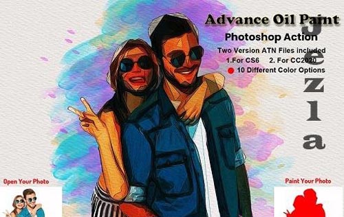 Advance Oil Paint Photoshop Action - 5740242