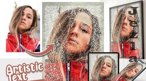 Artistic Text Photo effect template