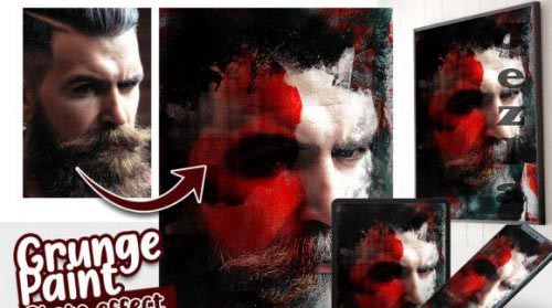 Grunge Photo effect template