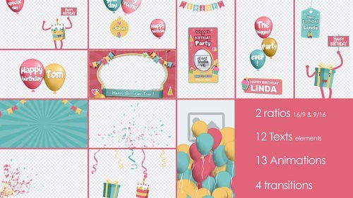 Videohive - Birthday and Party Kit 32948415 - Project for After Effects