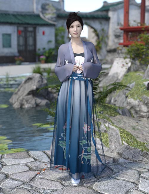 dForce Song Dynasty Female Suit for Genesis 8 Females