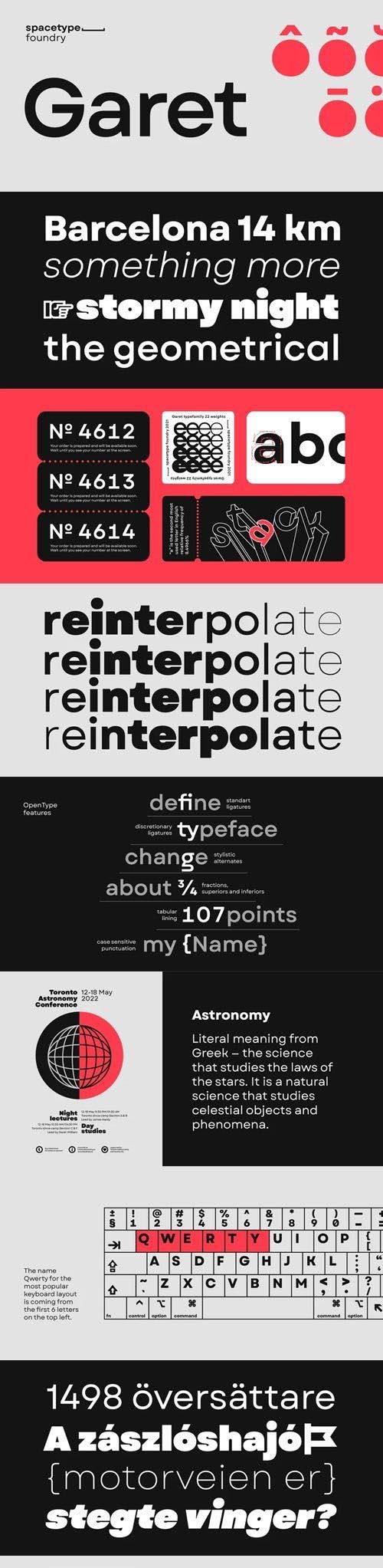 Garet Geometric Sans Serif Font Family