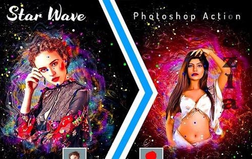 Star Wave Photoshop Action - 6358696