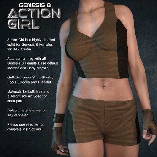 Exnem Action Girl for Genesis 8 Female