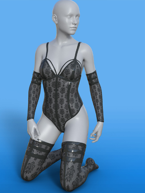 Ebony Silk Outfit for G8F