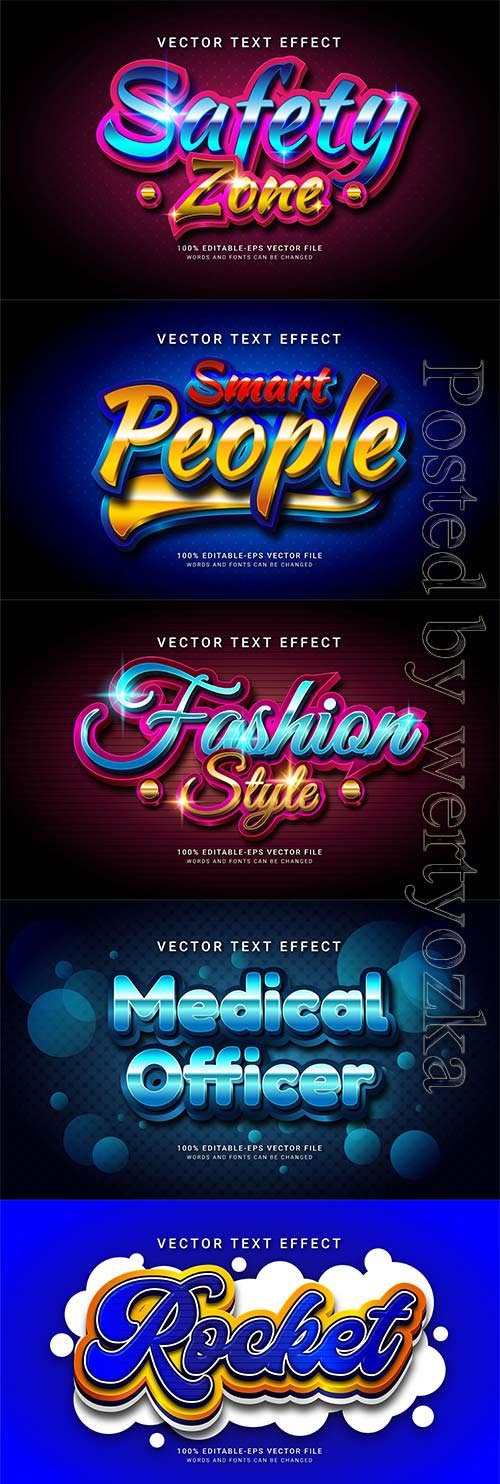 3d editable text style effect vector vol 840