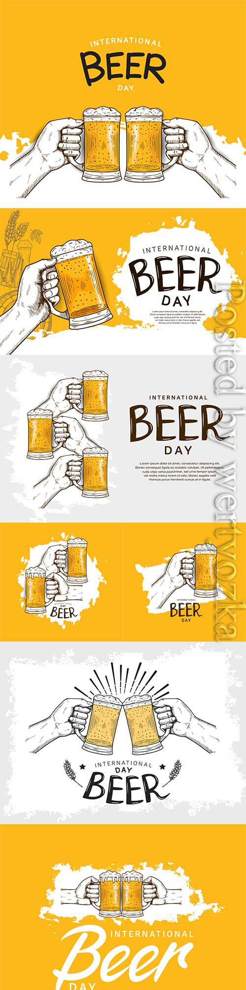 International beer day illustration vector design template