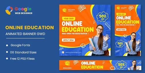 CodeCanyon - Education Online HTML5 Banner Ads GWD v1.0 - 33529985
