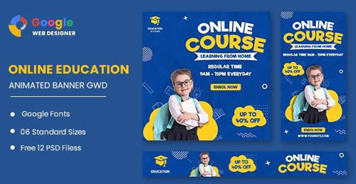 CodeCanyon - Online Course HTML5 Banner Ads GWD v1.0 - 33529767