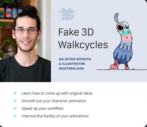 Motion Design School - Fake 3D Walkcycles in After Effects